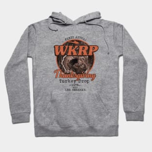 WKRP Turkey Drop with Les Nessman (Rough) Hoodie